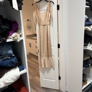 Show Me Your MuMu Beige Backless Dress